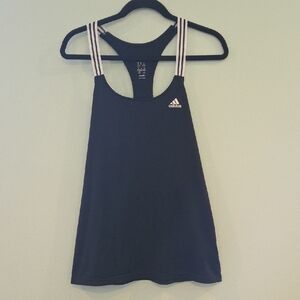 Adidas Black Racerback Climatelite Tank with Elastic Shoulder Straps Size Medium